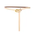 Ceinture fine en cuir pour femme boucle métal or accessoire robe minimaliste chic - 100cm / Kaki