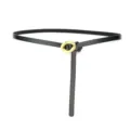 Ceinture fine en cuir noir pour femme avec boucle dorée irrégulière et nœud élégant. - 100cm / Noir