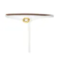 Ceinture en cuir blanc minimaliste pour femme avec boucle anneau en métal doré, accessoire élégant. - 100cm / Blanc