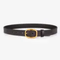 Donkerbruine lederen riem met gouden gesp klassieke casual taille riem voor jeans en jassen - 100cm / Zeshoekige Brons - Koffie