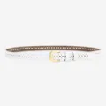 105cm / Blanc Losange - Boucle Or 8034