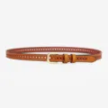 Ceinture femme en cuir marron ajouré avec boucle ardillon dorée pour jean tendance - 105cm / Chameau Losange - Boucle Or 8034