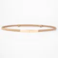 Minimalist thin leather belt for women, elegant gold metal buckle dress waist accessory. - 95-98cm / Gold Buckle - Khaki
