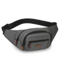 Men's multi-pocket tactical waist bag waterproof chest pack outdoor sports shoulder bag gray - Style 2 Gray