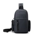 Stilvolle lässige Herrentasche in Dunkelblau, vielseitiger Umhängebucksack für Outdoor-Sportarten. - Blau