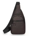 Herren lässige gewebte Brusttasche, stilvolle Umhängetasche für den täglichen Gebrauch. - Stil 1 Braun