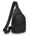 Herren Brusttasche schwarz wasserdicht stylische Umhängetasche für Reise Alltag Outdoor - Stil 2 Schwarz