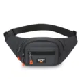 Wasserdichte Sport-Bauchtasche für Herren, multifunktionale Hüfttasche mit mehreren Taschen. - Grau
