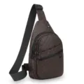 Herren braune gewebte Brusttasche, lässige Umhängetasche Variante für den täglichen Gebrauch. - Stil 2 Braun