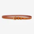 Women Leather Belt Brown Hollow Out Pin Buckle Casual Fashion Versatile Jeans Belt Variant - Diamond Camel - Omega Buckle
