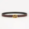 Women leather belt casual fashion retro metal buckle stylish design waist strap for jeans pants - Double B Metal Buckle / 100cm / Coffee