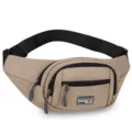 Khaki outdoor multi-layer waist bag daily commuting portable crossbody fanny pack storage - Style 1 Khaki