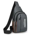Graue braune Herren Sling Tasche, lässige Crossbody Brusttasche für Sport und täglichen Reisealltag. - Stil 1 / Grau