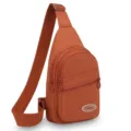 Oranger Sling Bag lässiger Crossbody Rucksack mit mehreren Reißverschlusstaschen für den Alltag. - Stil 1 Orange
