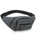 Sac banane tactique multifonction gris étanche sac de poitrine pour sport en plein air voyage. - Style 2 / Gris
