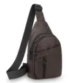 Men casual waterproof sling chest bag stylish crossbody backpack for daily outdoor travel - Style 4 Brown