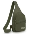 Freizeitorientierte Brusttasche in Olivgrün, mehrlagige Outdoor-Sport-Umhängetasche für Alltag. - Stil 1 Grün
