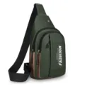 Modische Herren Brusttasche multifunktionale Umhängetasche lässiger Sling Rucksack für Alltag - Stil 1 / Armeegrün