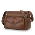 Damen braune Mehrfachtaschen Umhängetasche lässige Crossbody Tasche für Reise Handtasche - Braun