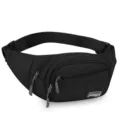 Zwarte waterdichte nylon heuptas voor heren, casual buitensport borsttas met ritsvakken. - Stijl 2 / Zwart