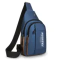 Herren stilvolle Farbblock Sling Brusttasche Freizeit Outdoor Reise Umhängetasche. - Stil 1 / Blau