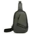 Herren Brusttasche wasserdicht Sling Bag Freizeittasche Crossbody Schultertasche gruen - Grün