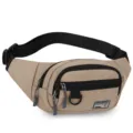 Khaki Sports Waist Bag, Multi-Pocket Fanny Pack for Men Outdoor Commuter Travel Bag - Style 2 Khaki