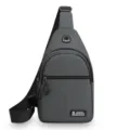 Stylische graue Sling-Tasche für Herren, vielseitige Freizeittasche mit robustem Material. - Grau