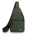 Vielseitige Herren dunkelgrüne Outdoor Brusttasche lässige Umhängetasche Sport Alltag. - Armeegrün