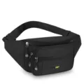Herren stilvolle Mehrfachtaschen Hüfttasche Outdoor wasserdichte Freizeit Sport Brusttasche - Stil 1 Schwarz