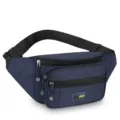 Wasserdichte Herren Bauchtasche mit mehreren Taschen Outdoor Sport Brusttasche modische Umhängetasche - Stil 1 Blau