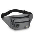 Men tactical waist bag waterproof multi-pocket chest bag casual outdoor sport crossbody bag - Style 2 Gray
