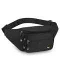 Schwarze wasserdichte Nylon Herren Gürteltasche Mehrfache Taschen lässige Brusttasche - Stil 2 / Stil 2 Schwarz