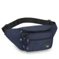 Men's waterproof sports waist bag casual outdoor fanny pack adjustable strap chest bag. - Style 2 Blue