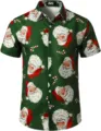 3XL / Oberteile / Grüner Weihnachtsmann Süßigkeiten Stil (HJDXCS-11)