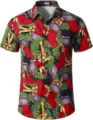 Herren Weihnachten Kurzarm Revers Hemd Freizeit 3D Druck Urlaub Party Knopfleiste Top - 3XL / Oberteile / Schwarze Weihnachtssocken-Kranz Stil (HJDXCS-10)