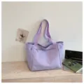 Sac cabas texture lavande decontracte quotidien sac epaule en toile pour femmes pendre - Violet