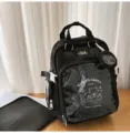 Black Ita backpack cute girl student school bag daily casual stylish daypack rucksack - S / No Pendant / Black
