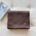 Comfortabele bruine gebreide sjaal voor dames en koppels, zachte wolmix warme wintersjaal. - 160cm / Koffie