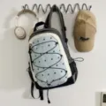 Sac à dos de randonnée sportif fonctionnel bicolore gris-bleu style japonais pour camping. - Sans pendentif / L / Bleu