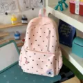 Zaino rosa carino a pois borsa scolastica ragazza dolce zaino da viaggio elegante studenti - Rosa (Senza Ciondolo)