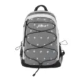 Gray blue functional outdoor mountaineering backpack variant with stylish front bungee cords. - No Pendant / S / Gray