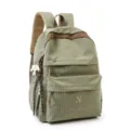 Casual green plaid backpack for women and students, stylish lightweight retro daypack daily use. - Pendant Style / L / Green