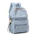 Casual blue plaid backpack for women and students, lightweight and durable casual school bag. - Pendant Style / L / Blue
