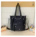 Joli sac à dos imprimé nœud grande capacité style collège sac d'école décontracté - Sac de Cours Sans Pendentif / Noir
