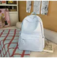 Japanese minimalist light blue large capacity school backpack for daily student use variant - L / No Pendant / Blue