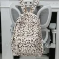 Cute leopard print school backpack for women, trendy casual daypack with spacious storage. - No Pendant / L / Khaki