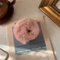 Coletero de pelo rosa esponjoso banda slap accesorio de peinado invierno coleta moño elegante - Banda Snap para Moño / Rosa