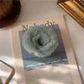 Pluizige groene pluche haarring warme winter paardenstaart houder haaraccessoire leuk. - Knot Maker Snap Band / Lichtgroen