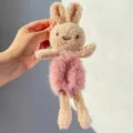 Chouchou en peluche douce lapin, attache queue de cheval mignonne pour les filles. - Chouchou Lapin Rose